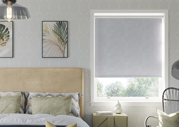 Irregular Tiles, Classic Grey - Roller Blind - Image 3